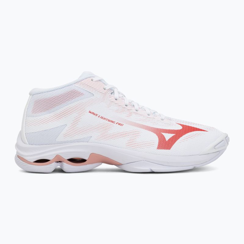 Női röplabdacipők Mizuno Wave Lightning Pro Mid white/rose elegance/lava falls 2