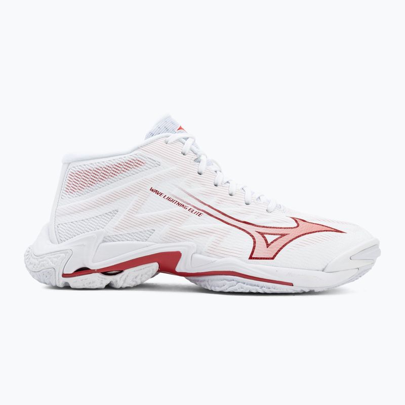 Női röplabdacipő Mizuno Wave Lightning Elite Mid white/rose elegance/lava falls 2