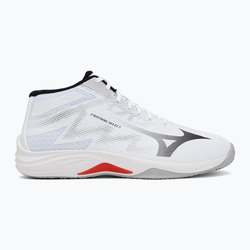 Röplabdacipő Mizuno Lightning Select Mid white/black/fiery red 2