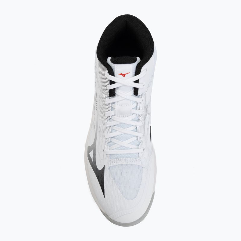 Röplabdacipő Mizuno Lightning Select Mid white/black/fiery red 5
