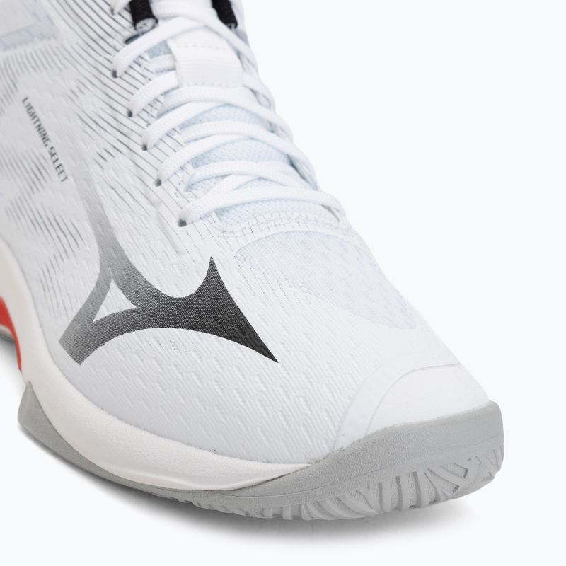 Röplabdacipő Mizuno Lightning Select Mid white/black/fiery red 7