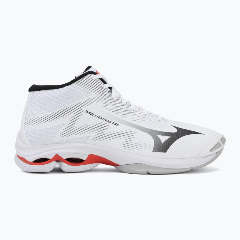 Röplabda cipő Mizuno Wave Lightning Pro Mid white/black/fiery red 2