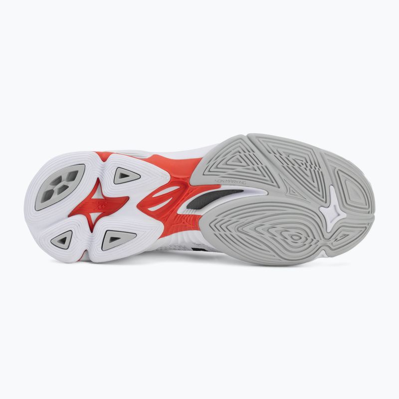Röplabda cipő Mizuno Wave Lightning Pro Mid white/black/fiery red 4