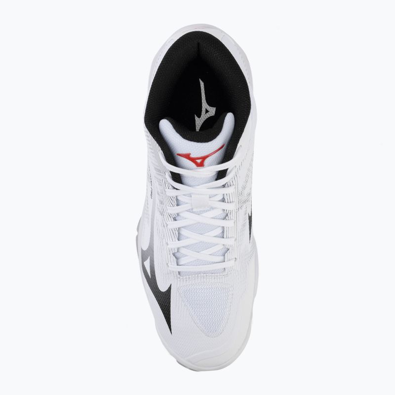 Röplabda cipő Mizuno Wave Lightning Pro Mid white/black/fiery red 5