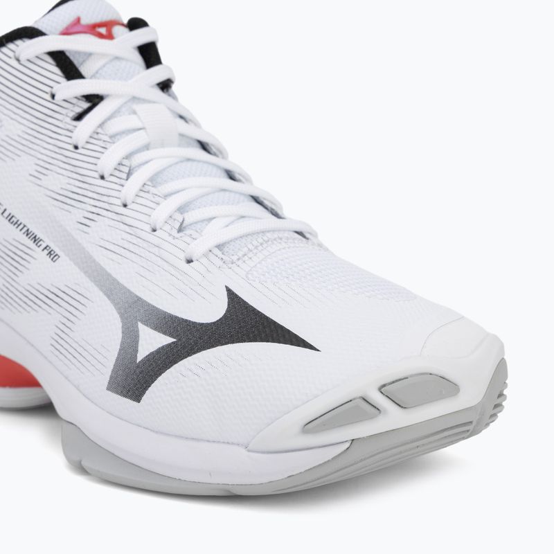 Röplabda cipő Mizuno Wave Lightning Pro Mid white/black/fiery red 7