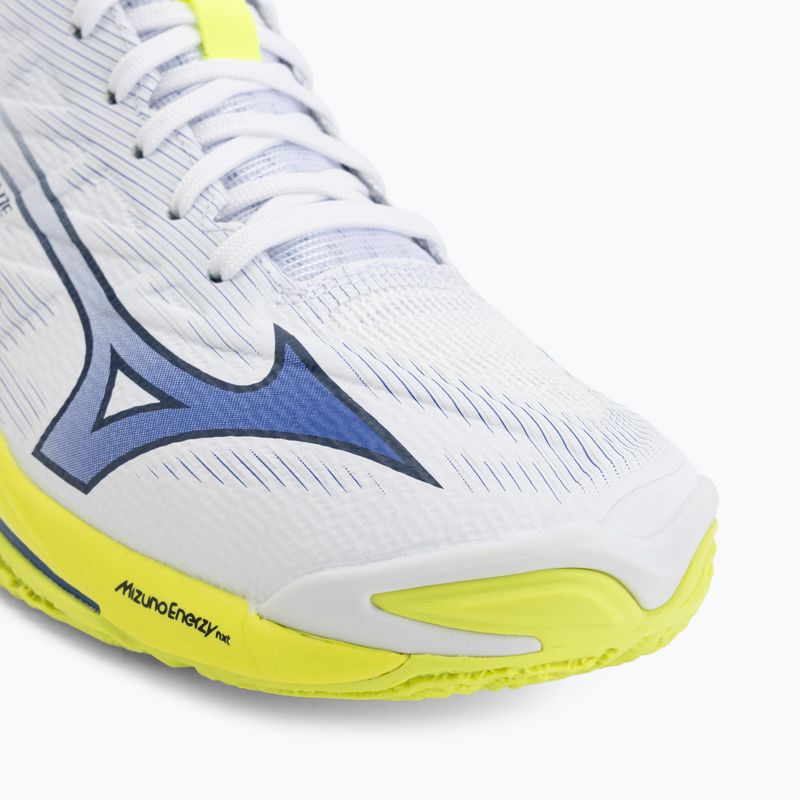 Röplabdacipő Mizuno Wave Lightning Elite Mid White/Lightning Yellow/Dazzling Blue 7