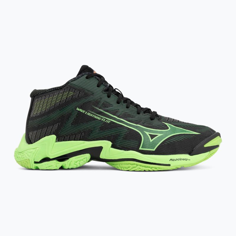 Röplabda cipő Mizuno Wave Lightning Elite Mid black/glowing apple/mandarin orange 2