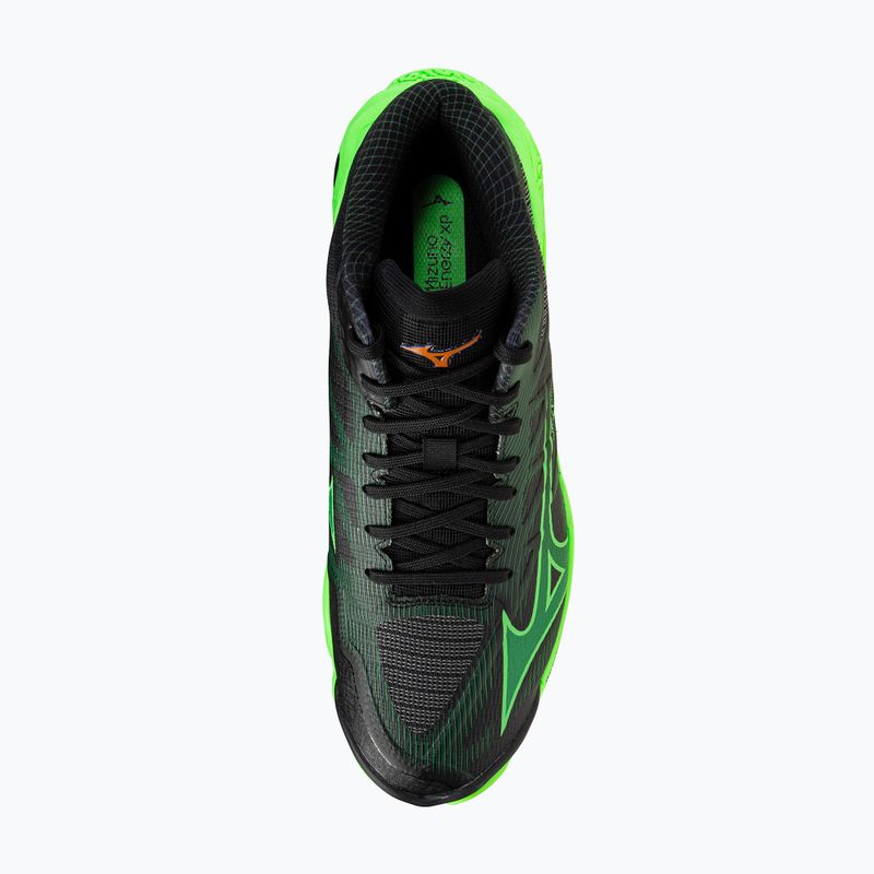 Röplabda cipő Mizuno Wave Lightning Elite Mid black/glowing apple/mandarin orange 5