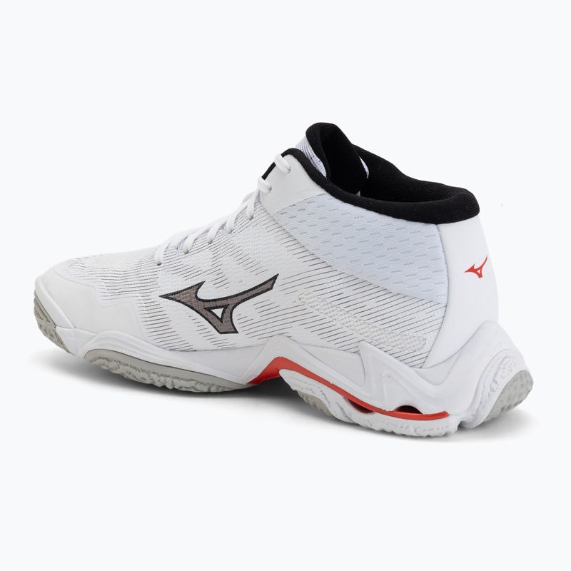 Röplabdacipő Mizuno Wave Lightning Elite Mid white/black/fiery red 3