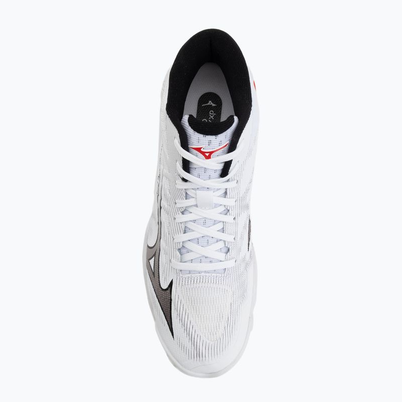 Röplabdacipő Mizuno Wave Lightning Elite Mid white/black/fiery red 5