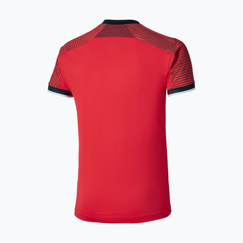 Férfi póló Mizuno Stargazer Shadow Tee fiery red 4