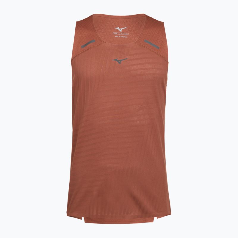 Férfi futópóló Mizuno Tech Light Tank copper brown