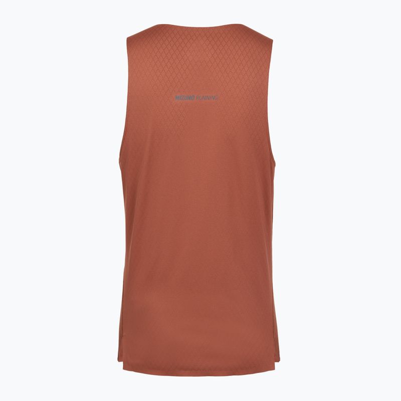 Férfi futópóló Mizuno Tech Light Tank copper brown 2