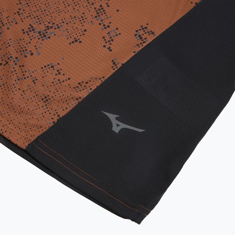 Férfi futópóló Mizuno Active DryAeroFlow Graphic copper brown 3