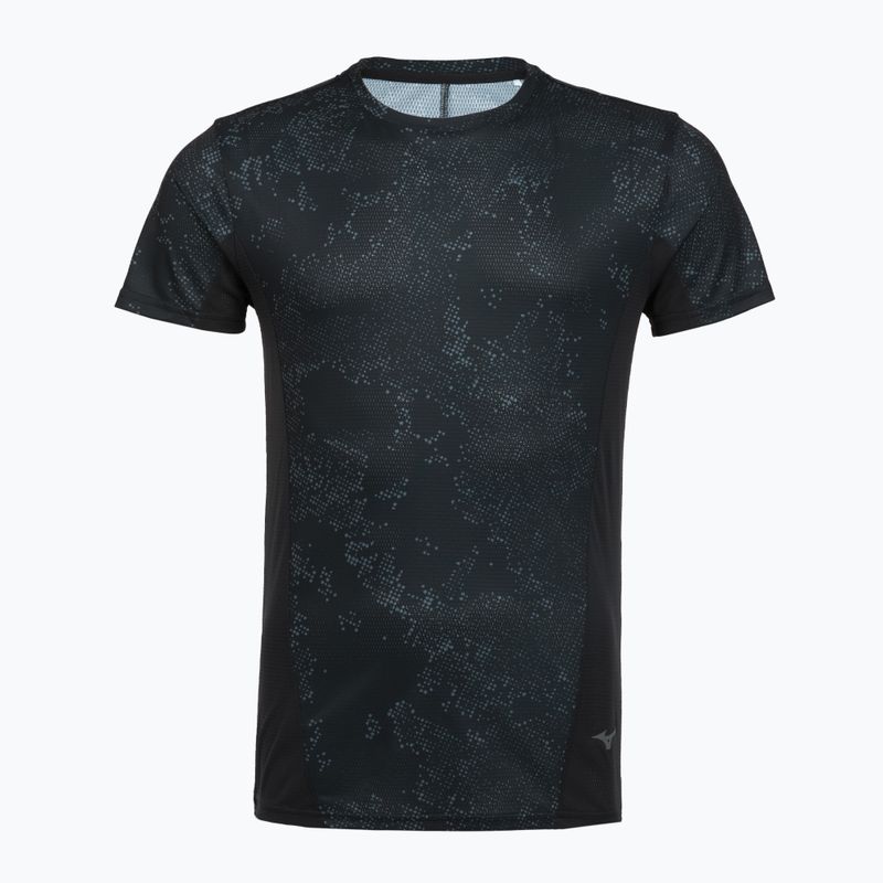 Férfi futópóló Mizuno Active DryAeroFlow Graphic black/gray