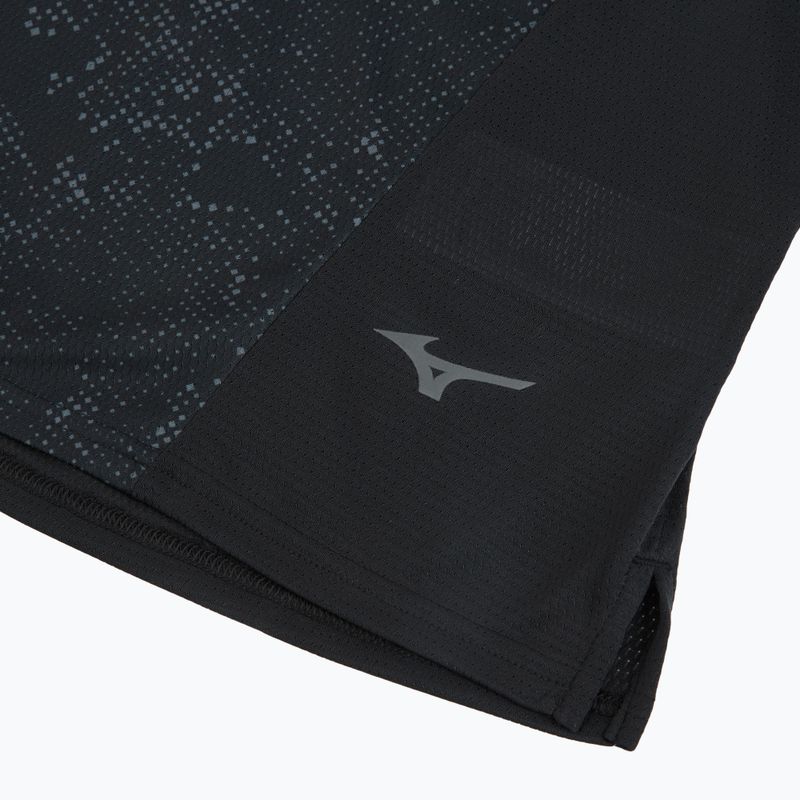 Férfi futópóló Mizuno Active DryAeroFlow Graphic black/gray 3