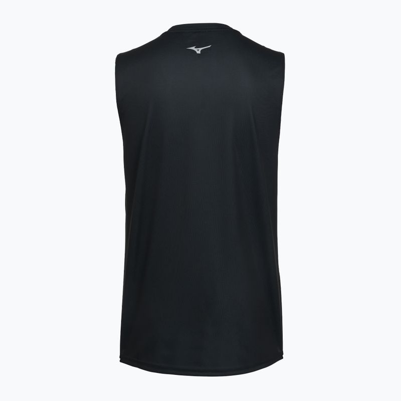 Férfi futópóló Mizuno Core Graphic Sleeveless black/gray 2