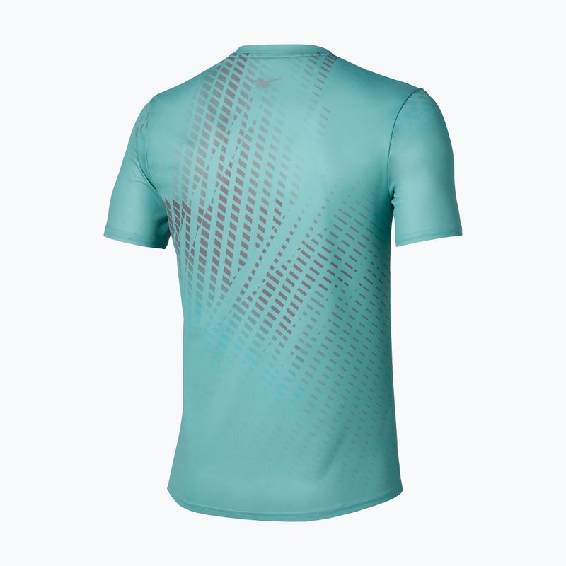 Férfi futópóló Mizuno Core Graphic Tee aquifer 3