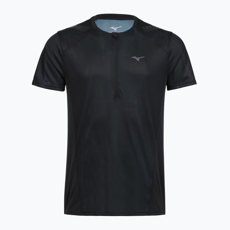 Férfi futópóló Mizuno Trail Graphic Tee black