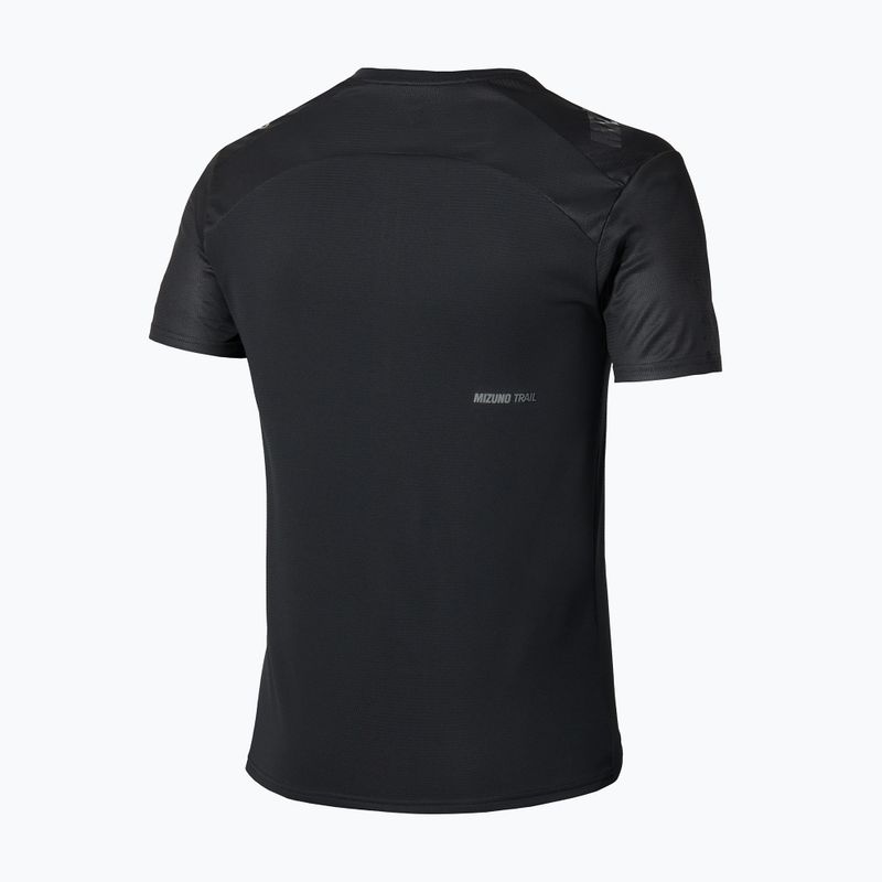 Férfi futópóló Mizuno Trail Graphic Tee black 2