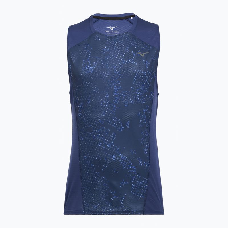 Férfi futópóló Mizuno Active DryAeroFlow Graphic Tank Top estate blue