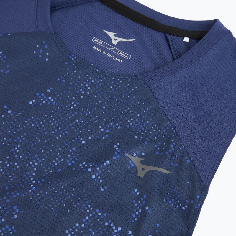 Férfi futópóló Mizuno Active DryAeroFlow Graphic Tank Top estate blue 3