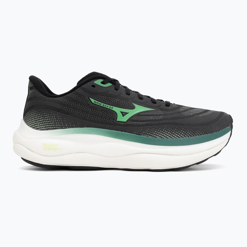 Férfi futócipő Mizuno Wave Sky 9 black/goblin green/alpine green 2