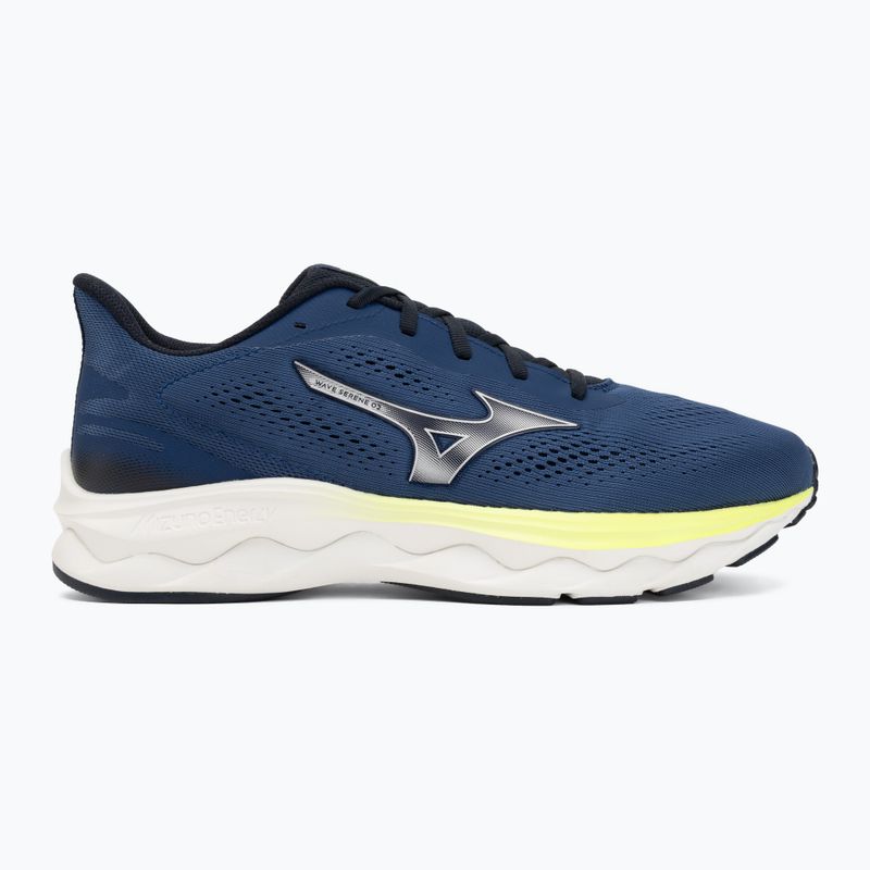 Férfi futócipő Mizuno Wave Serene 2 estate blue/silver/lightning yellow 2