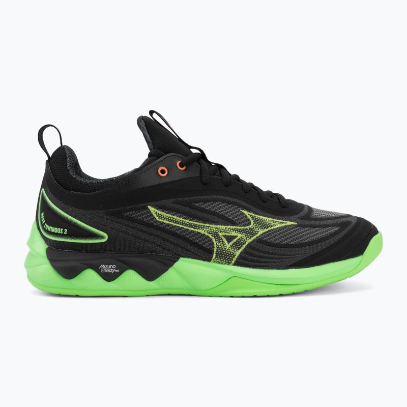 Röplabdacipő Mizuno Wave Luminous 3 black/glowing apple/mandarin orange 2