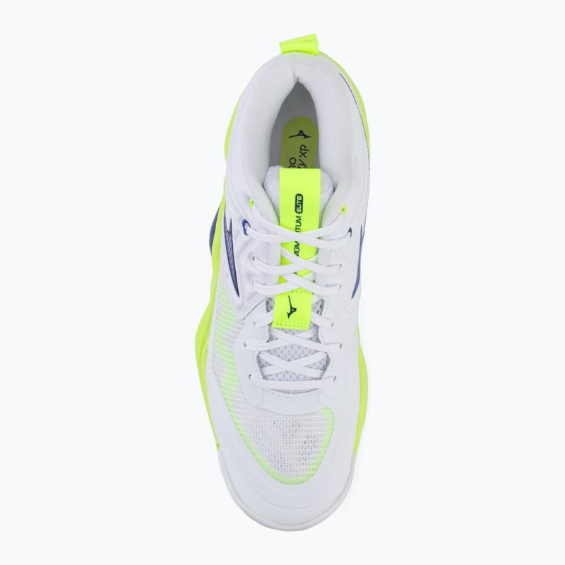 Röplabdacipő Mizuno Wave Momentum Elite Mid white/lightning yellow/dazzling blue 5