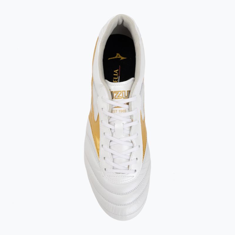 Focicipő Mizuno Morelia II Elite FG white/football gold/galaxy silver 5