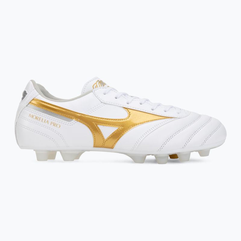 Focicipő Mizuno Morelia II Pro FG white/football gold/galaxy silver 2