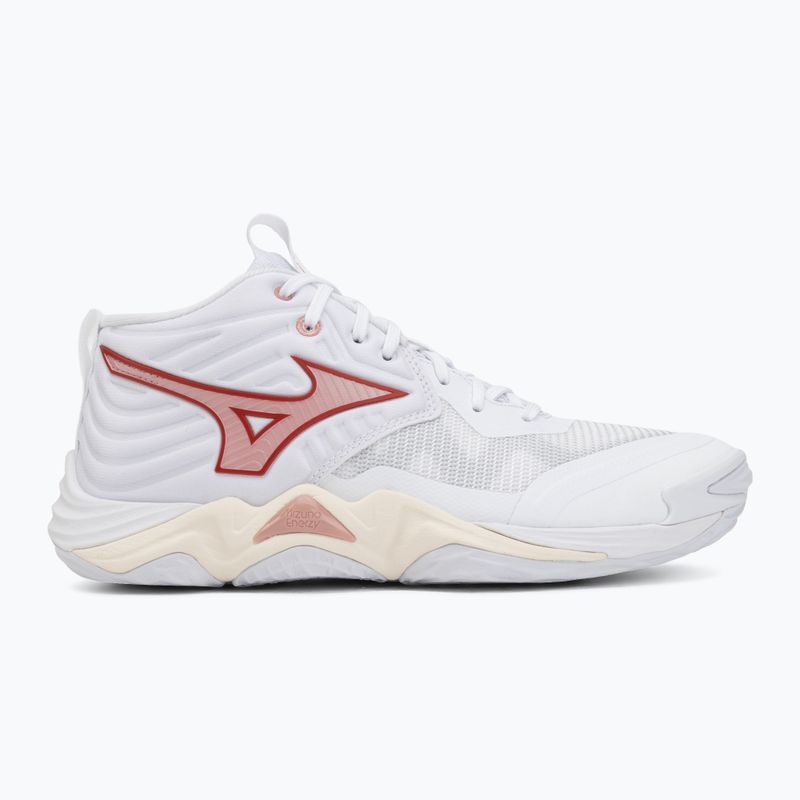 Női röplabdacipő Mizuno Wave Momentum Elite Mid White/Rose Elegance/Lava Falls 2
