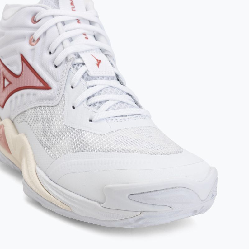 Női röplabdacipő Mizuno Wave Momentum Elite Mid White/Rose Elegance/Lava Falls 7