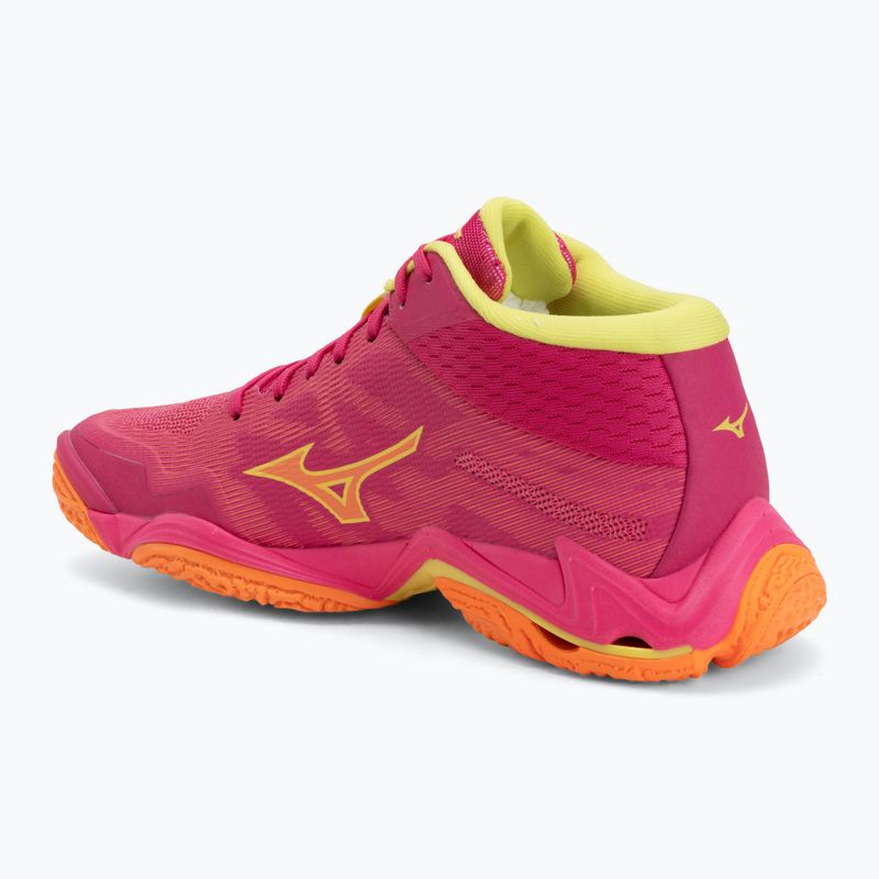 Röplabda cipő Mizuno Wave Lightning Elite Mid pink tetra/fortune yellow/light 3