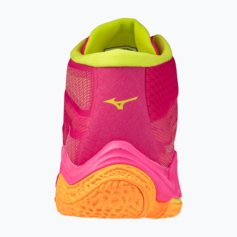Röplabda cipő Mizuno Wave Lightning Elite Mid pink tetra/fortune yellow/light 3