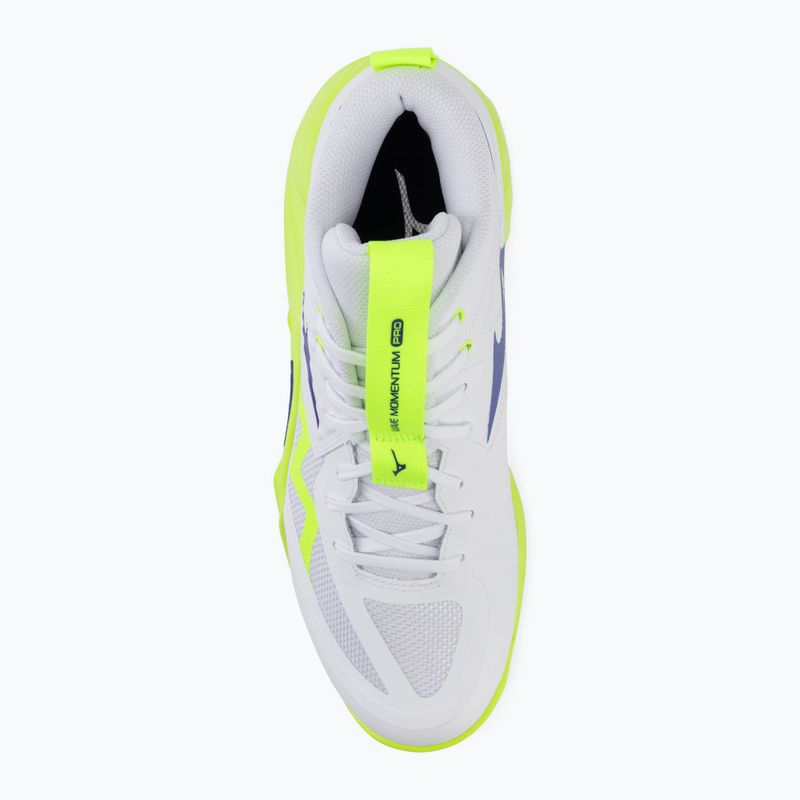Röplabdacipő Mizuno Wave Momentum Pro Mid white/lightning yellow/dazzling blue 5