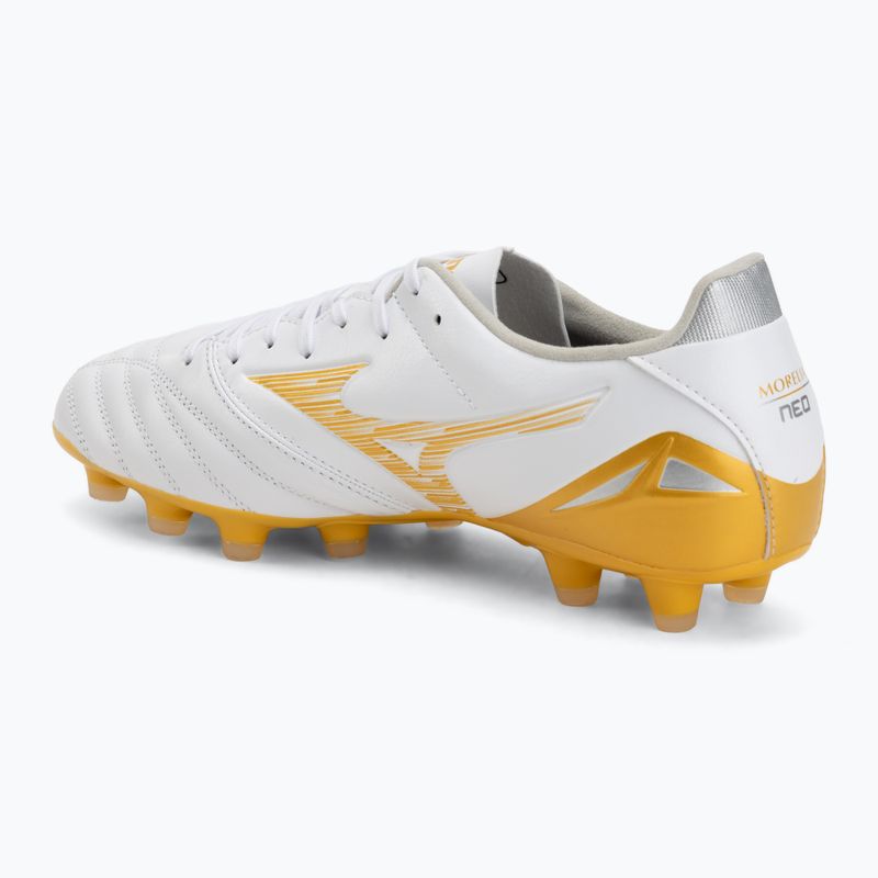 Futballcipő Mizuno Morelia Neo IV Pro FG white/mp gold/cool gray 3c 3