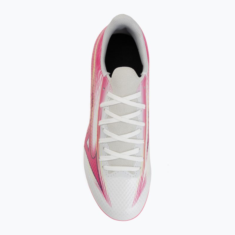 Gyerek focicipő Mizuno Alfa III Select Jr FG white/fuchsia purple 5