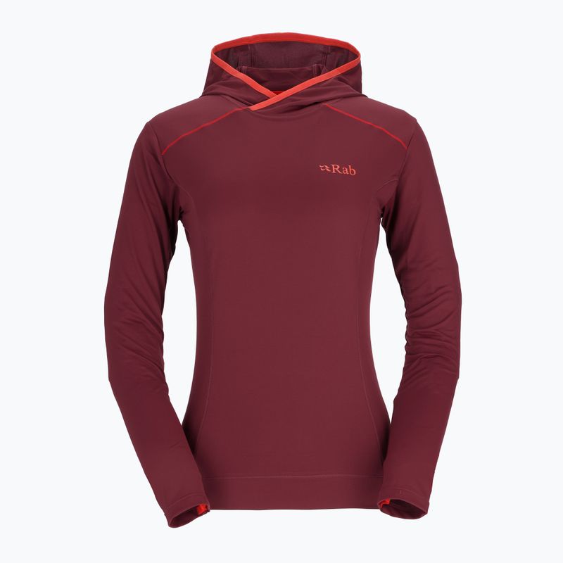 Női trekking pulóver Rab Force Hoody deep heather 5