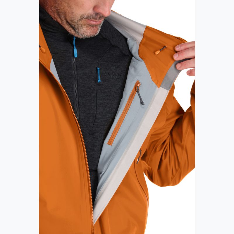 Férfi esőkabát Rab Kinetic Alpine 2.0 marmalade 5