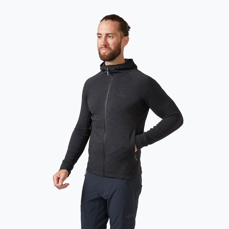 Rab Nexus Hoody fekete férfi túradzseki QFF-70