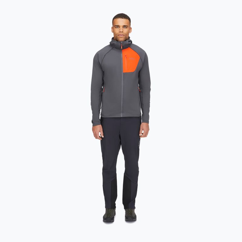 Férfi pulóver Rab Superflux Hoody graphene/firecracker 4