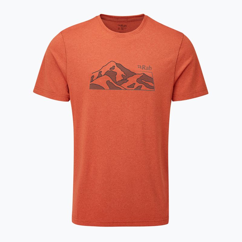 Férfi póló Rab Mantle Mountain Tee red clay 5