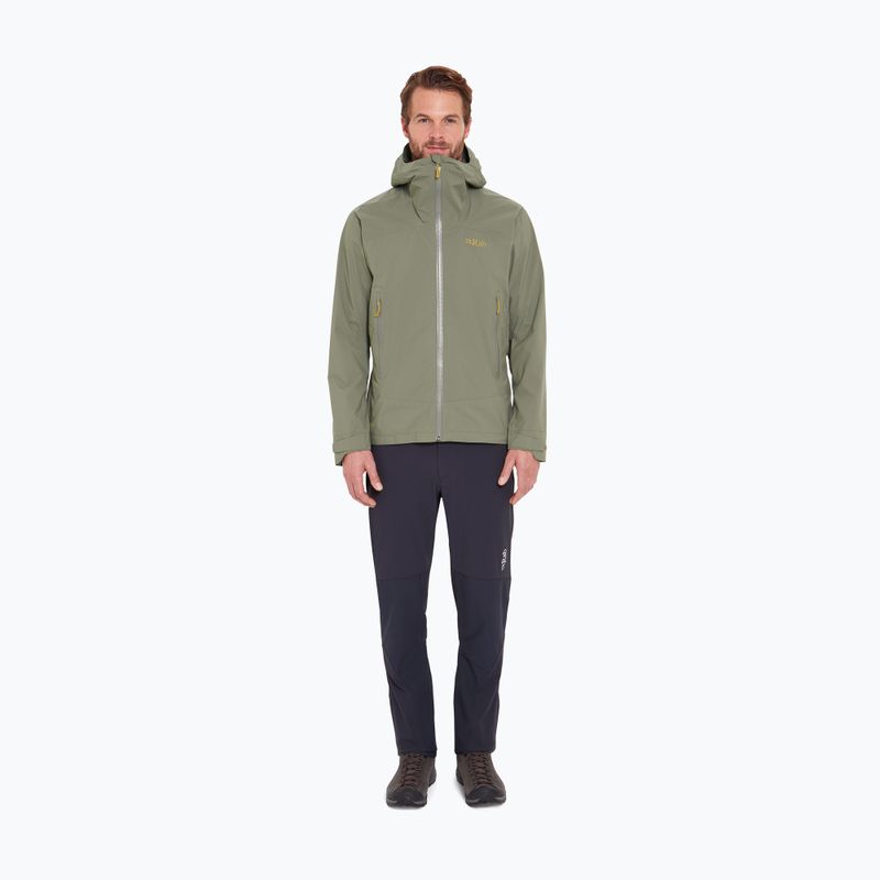 Férfi esőkabát Rab Downpour Light light khaki 2