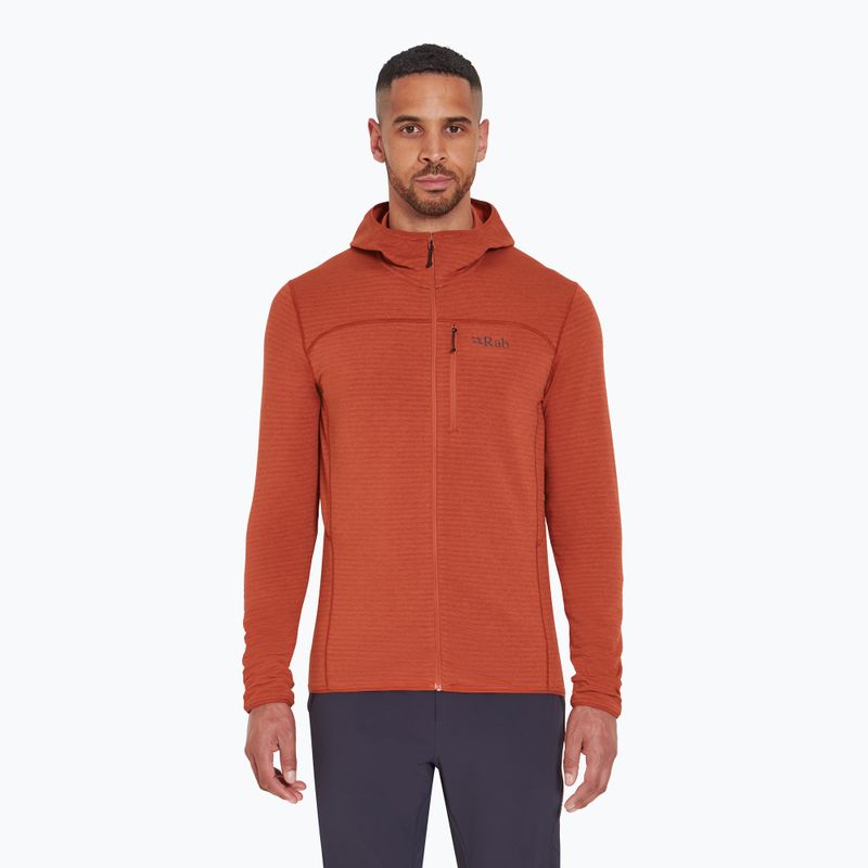 Férfi Rab Ascendor Light Hoody toszkán piros melegítőfelső