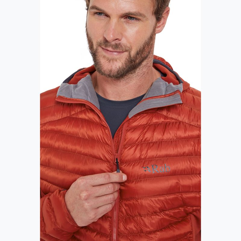 Férfi pehelykabát Rab Cirrus Flex Hoody tuscan red 5