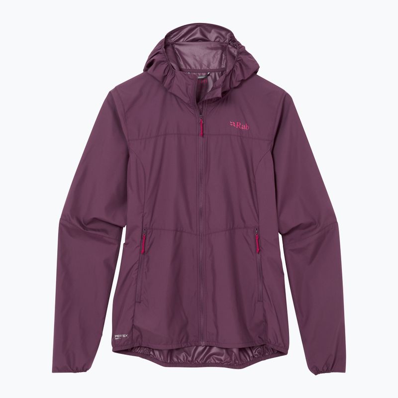 Női széldzseki Rab Windgather Hoody szürkebarna