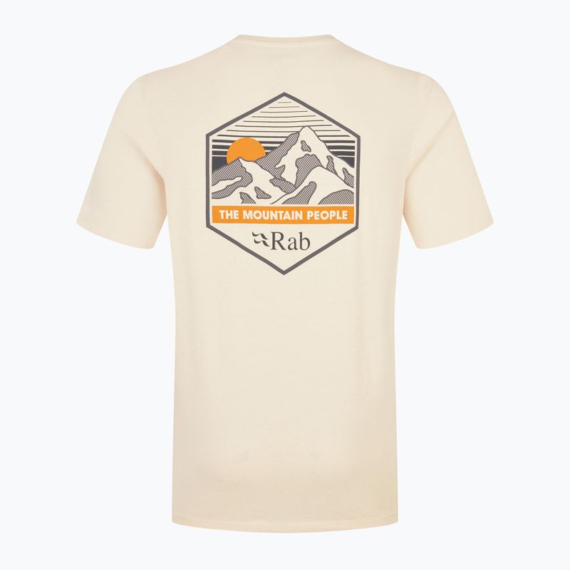 Rab Stance Mountain Peak férfi póló ekrü színben 2