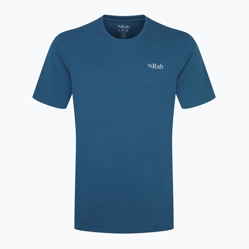 Férfi Rab Stance Mountain Peak póló viharos kék
